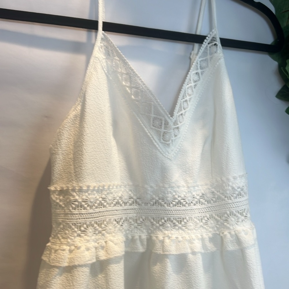 Shein White almost cream Embroidered Dress - Picture 3 of 9